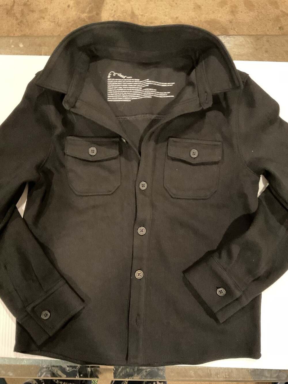 Art Class Girls' Black Long Sleeve Button-Down Shacket